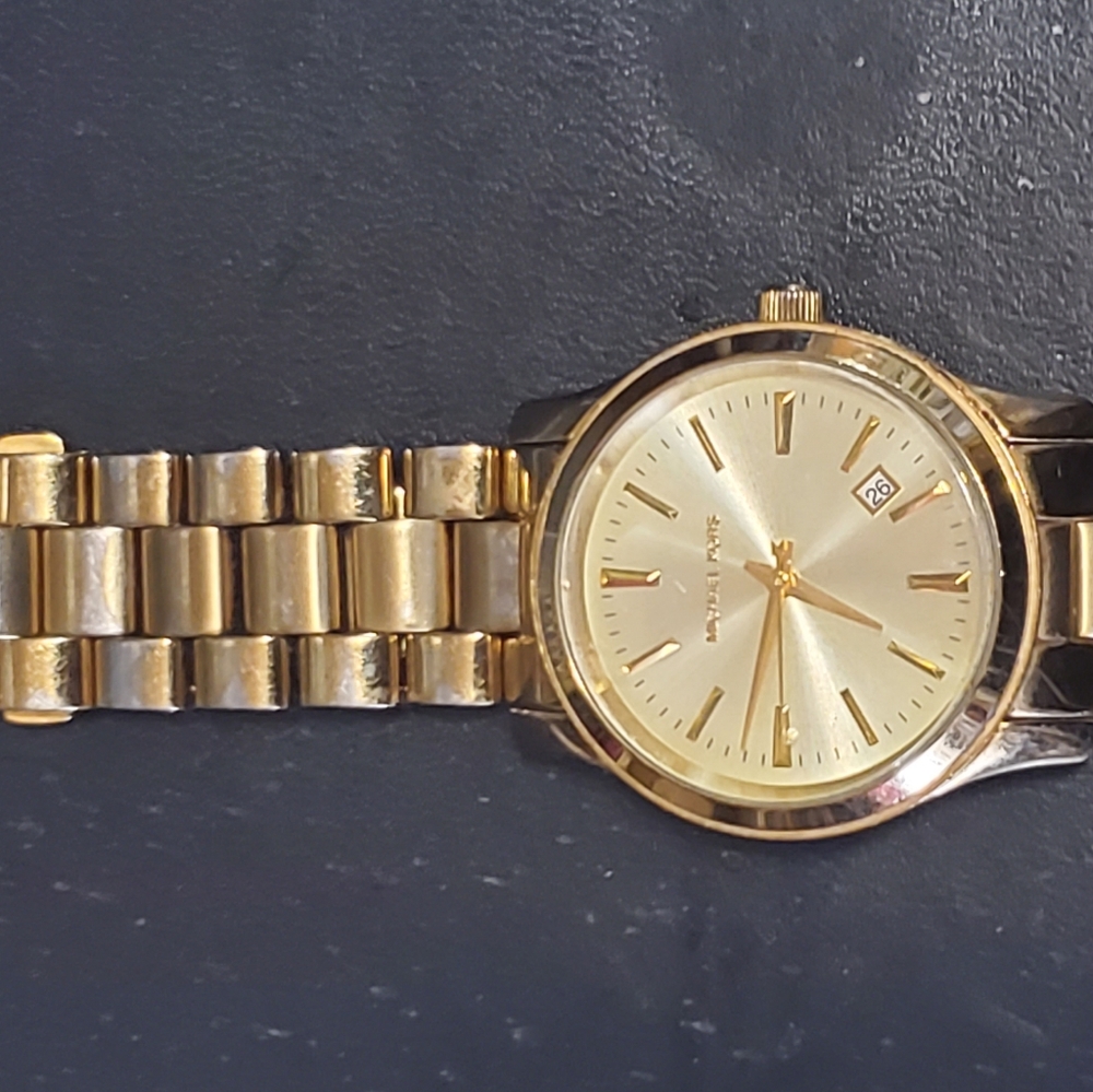 Michael kors unisex gold runway watch